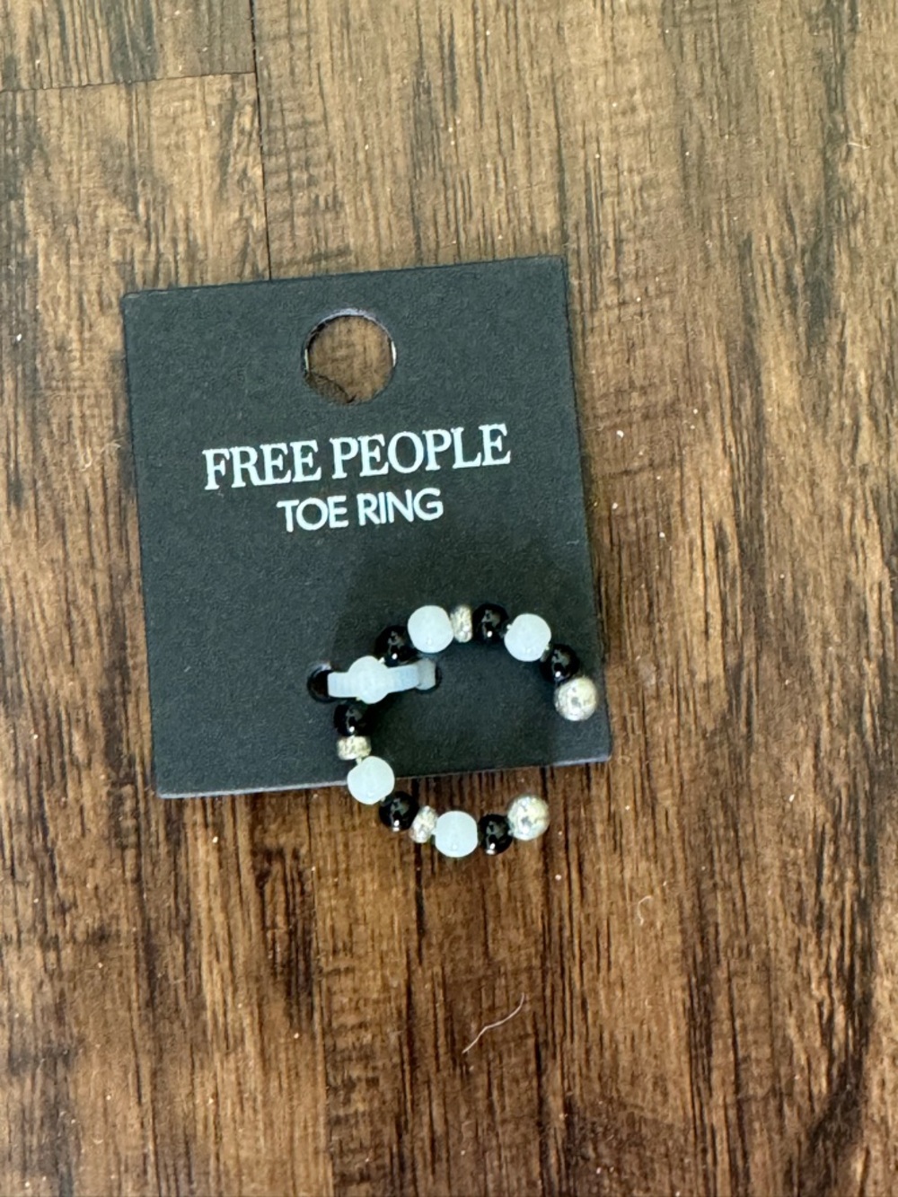 Free People seaglass Beaded Adjustable toe Ring